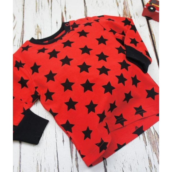 Blade and Rose Red & Black Star Top